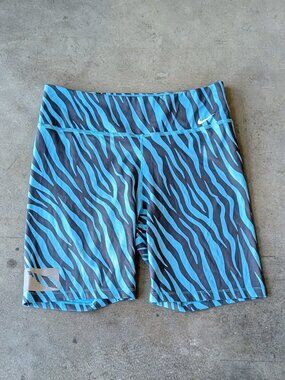 Nike One Icon Clash 7" Training Shorts Chlorine Blue Black Zebra Print large